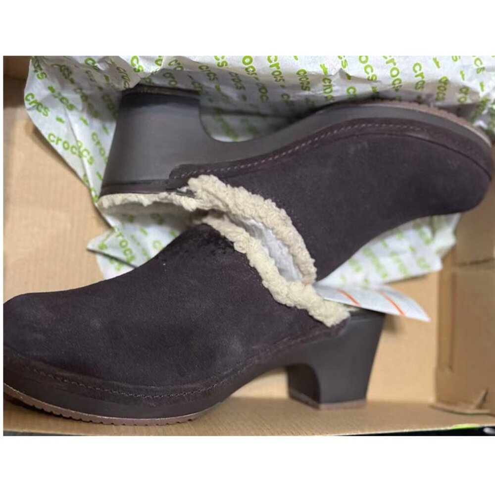 Crocs Women's Sarah Lined Clog Mule Espresso US7